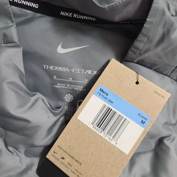 Nike Therma-Fit ADV Repel Down Running Vest FB7542-084 Size M Gray